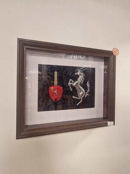 cadre clé Ferrari 458 20X25 CM