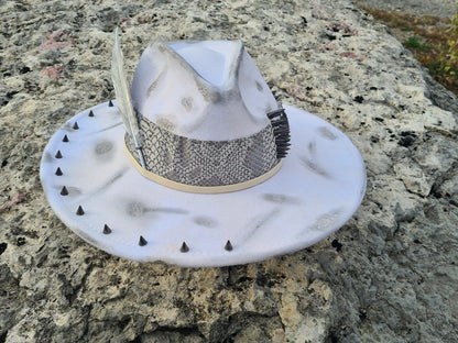 chapeau fedora blanc custom Etsy