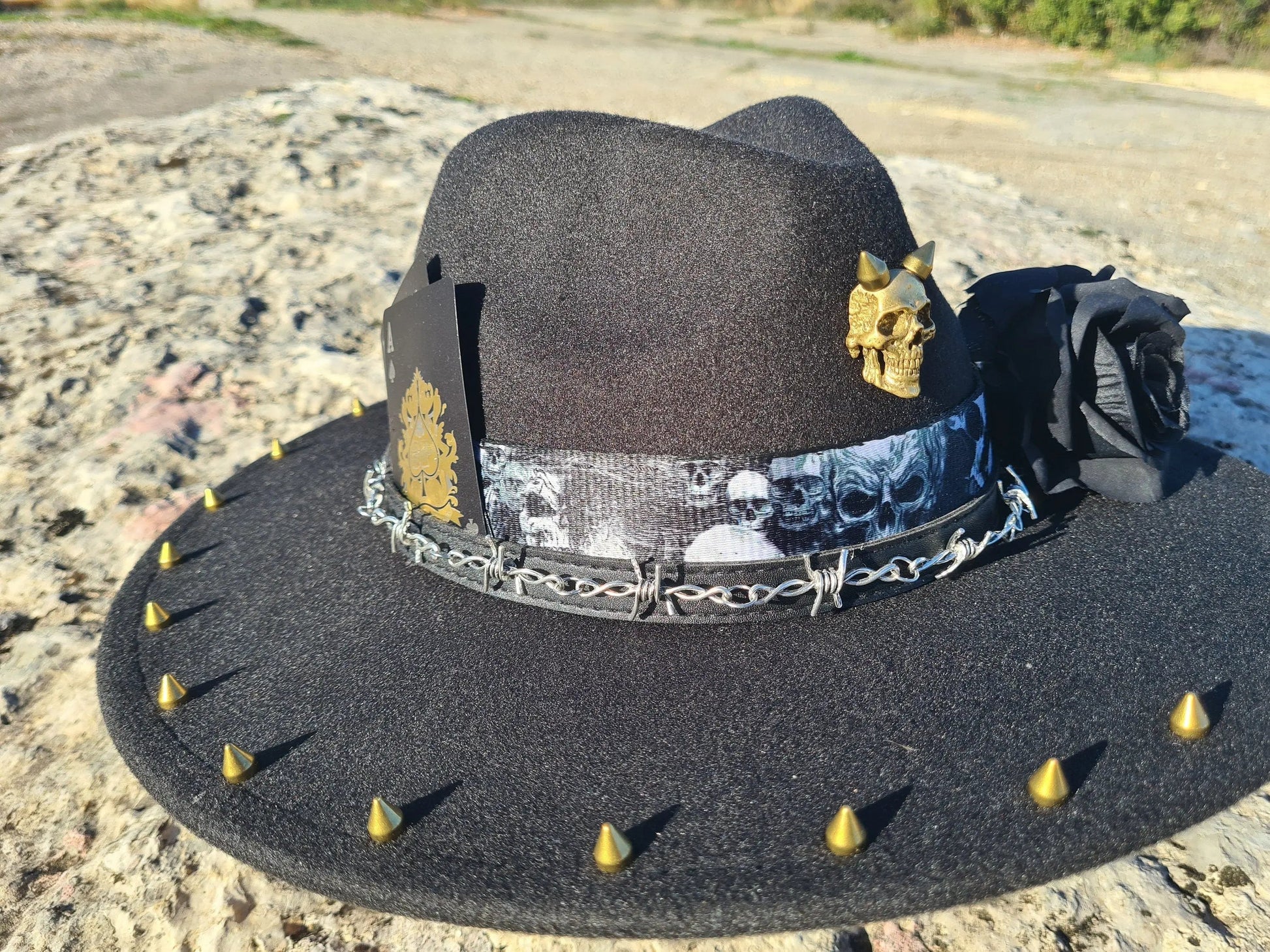 chapeau fedora noir unisexe rock Etsy