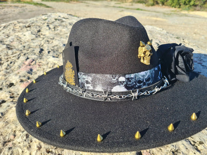 chapeau fedora noir unisexe rock Etsy