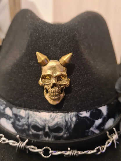 chapeau fedora noir unisexe rock Etsy