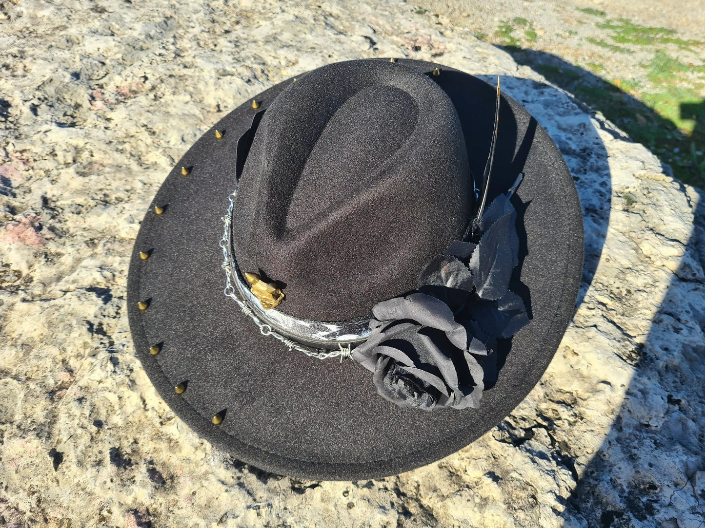 chapeau fedora noir unisexe rock Etsy