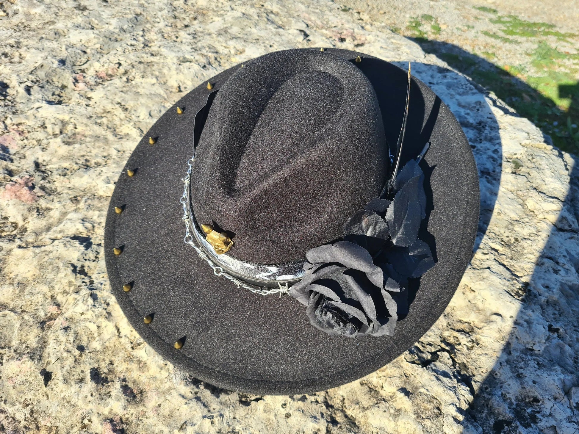 chapeau fedora noir unisexe rock Etsy