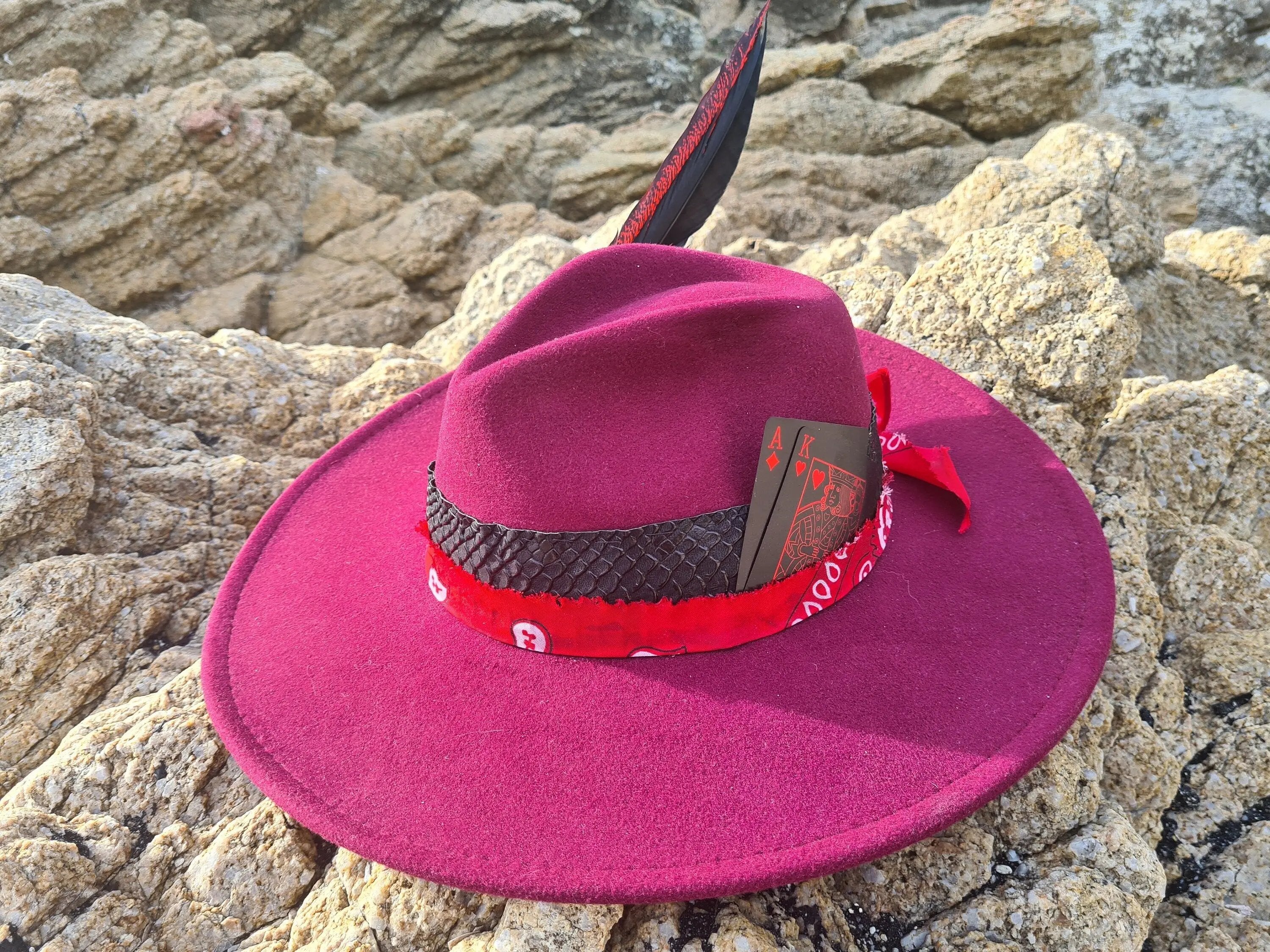 chapeau fedora rouge unisexe Etsy
