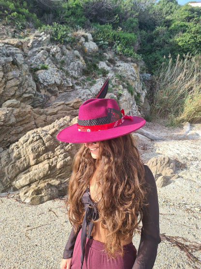chapeau fedora rouge unisexe Etsy
