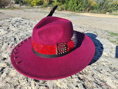 chapeau fedora rouge unisexe Etsy
