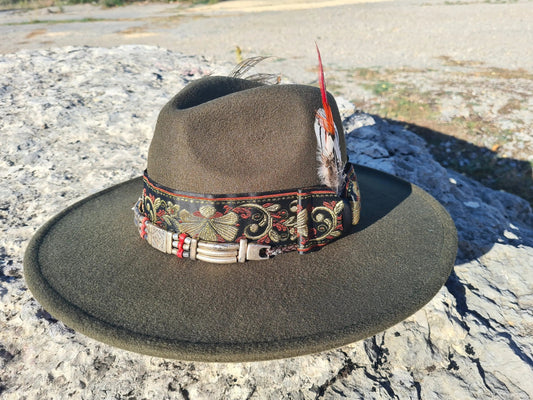 chapeau fedora vert foncé Etsy