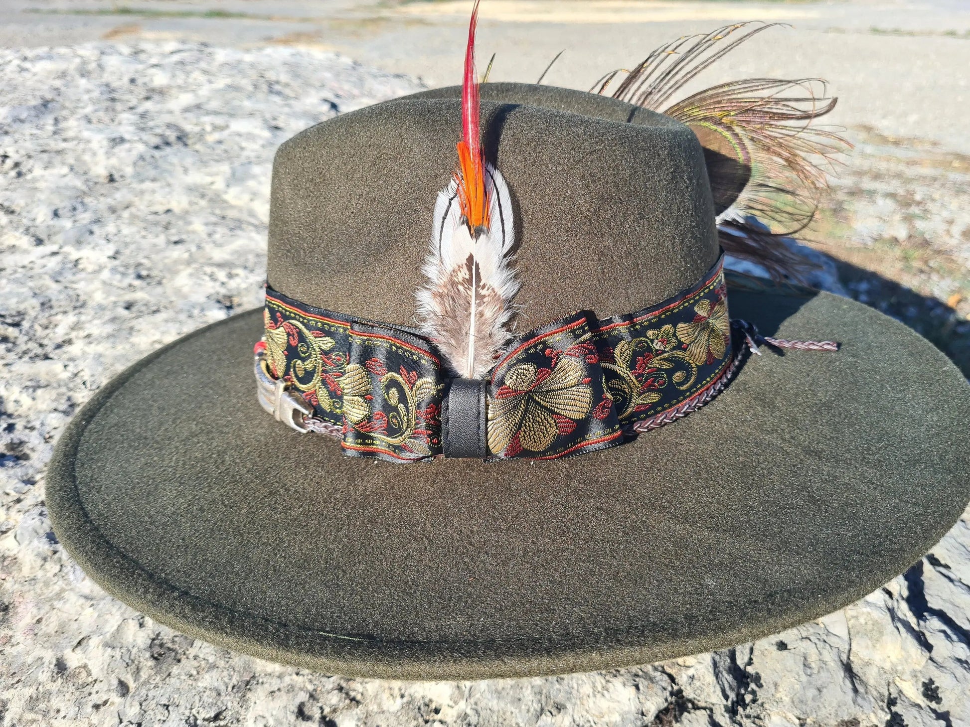 chapeau fedora vert foncé Etsy