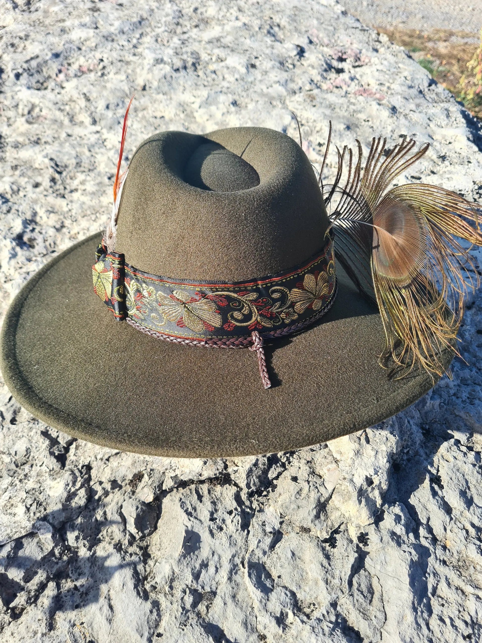 chapeau fedora vert foncé Etsy