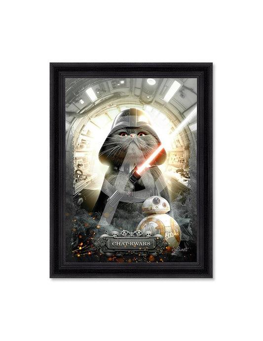 Cadre “Chat-rwars” – Sylvain Binet | Cadraven | Art Humour & Pop Culture