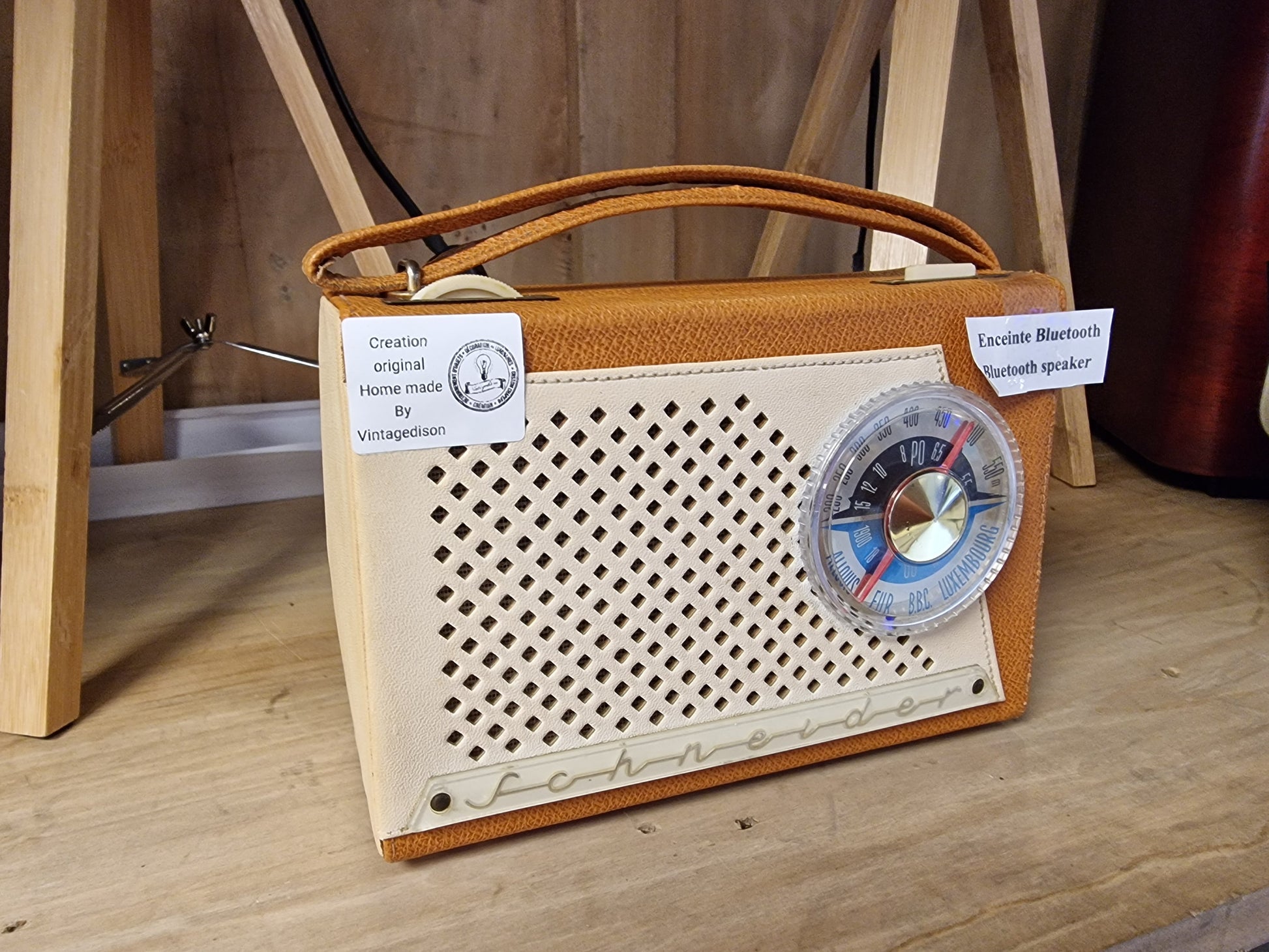ENCEINTE BLUETOOTH vintage schneider Vintagedison