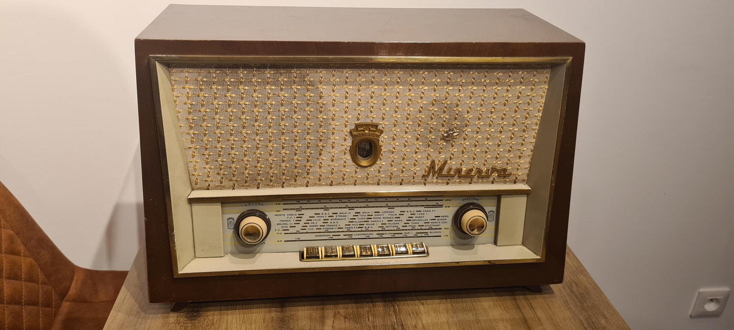 enceinte bluetooth 5.0 vintage dans ancienne radio.