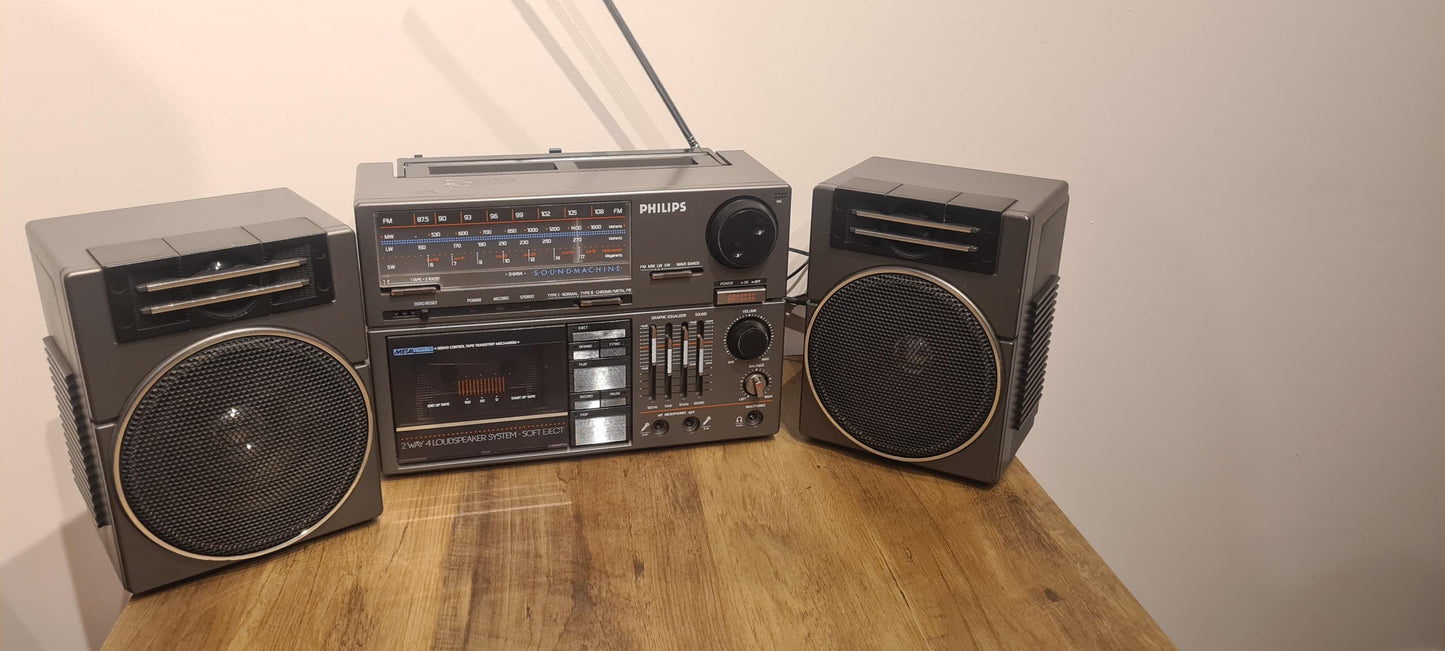 radio cassette boombox Bluetooth avec batterie