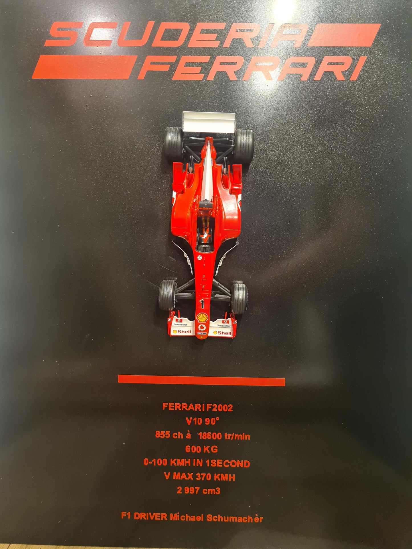 Metallwandschild Ferrari F2002