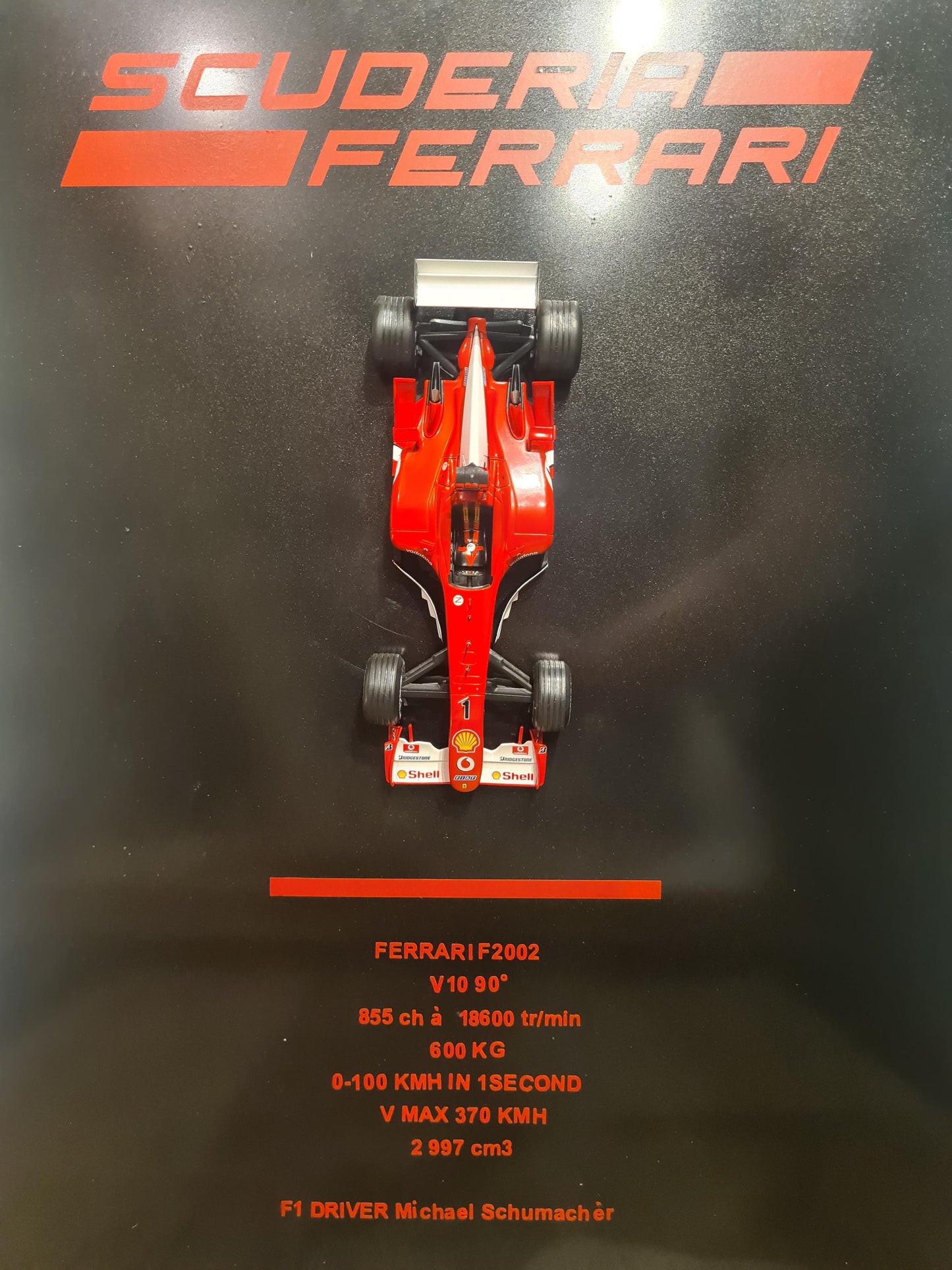 Metallwandschild Ferrari F2002