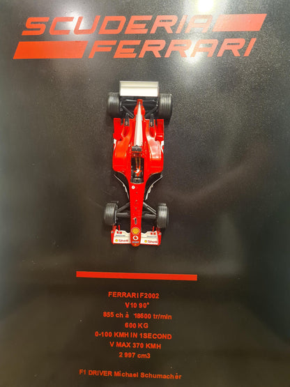 plaque metal murale ferrari F2002