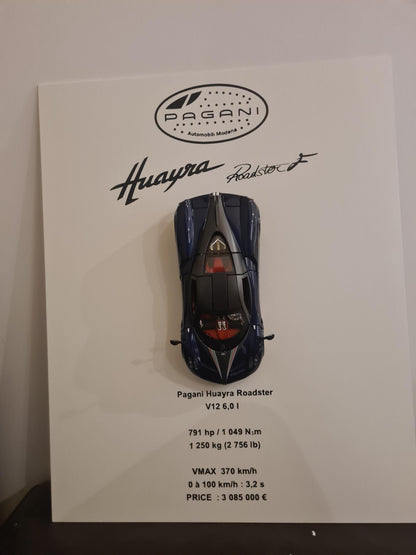 plaque metal murale pagani huayra