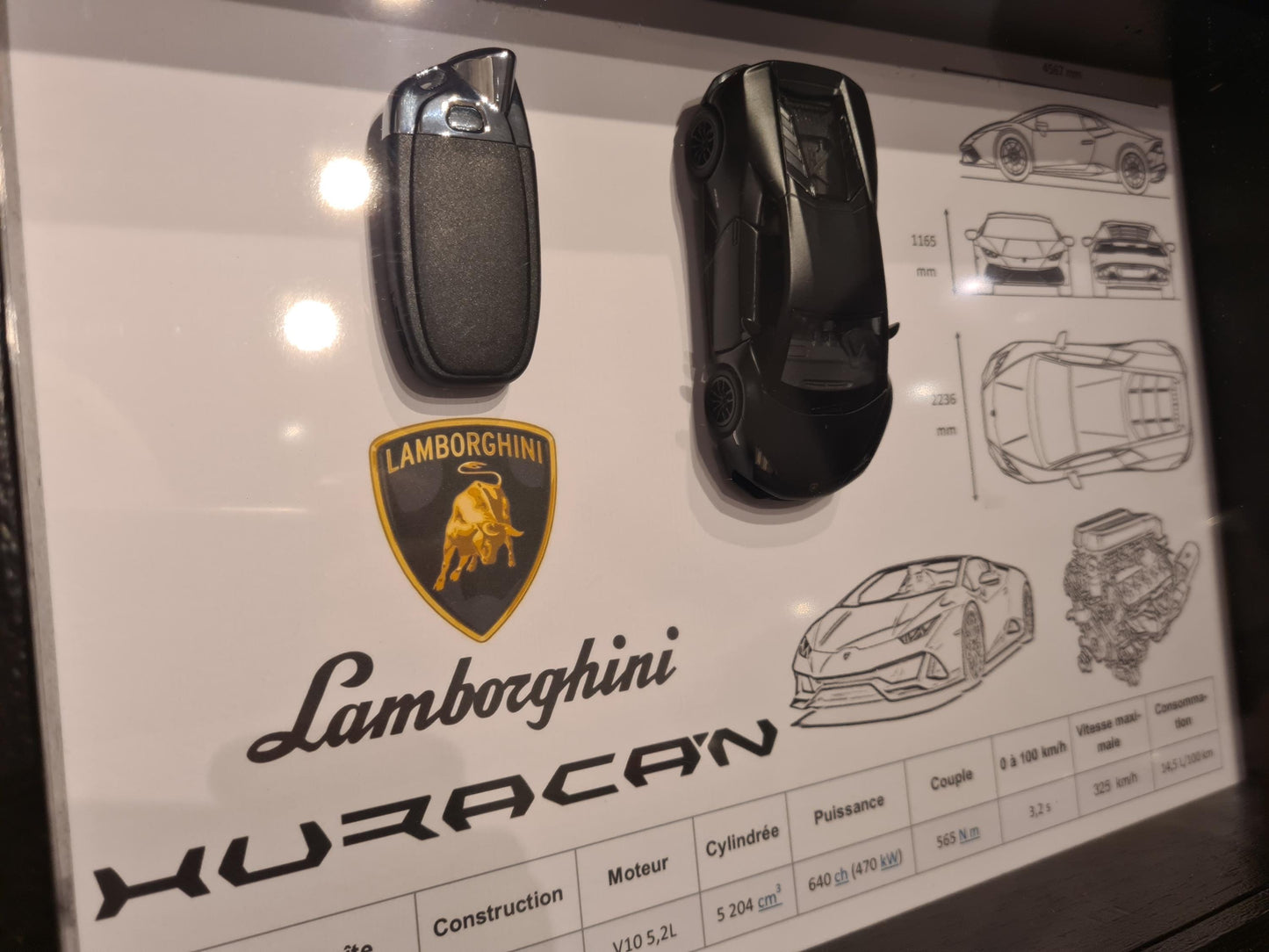 cadre clé lamborghini huracan