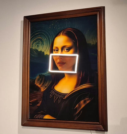 cadre "le sourire de  mona lisa"