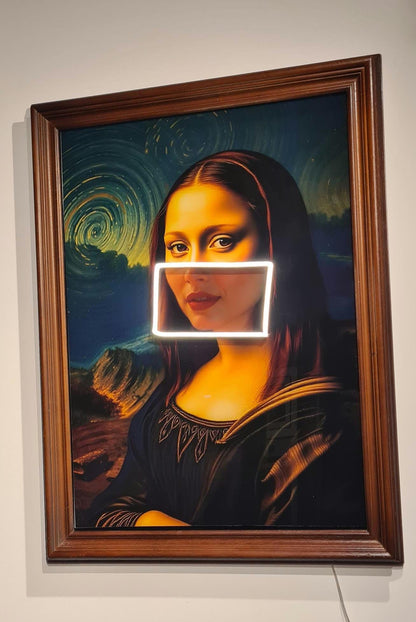 cadre "le sourire de  mona lisa"