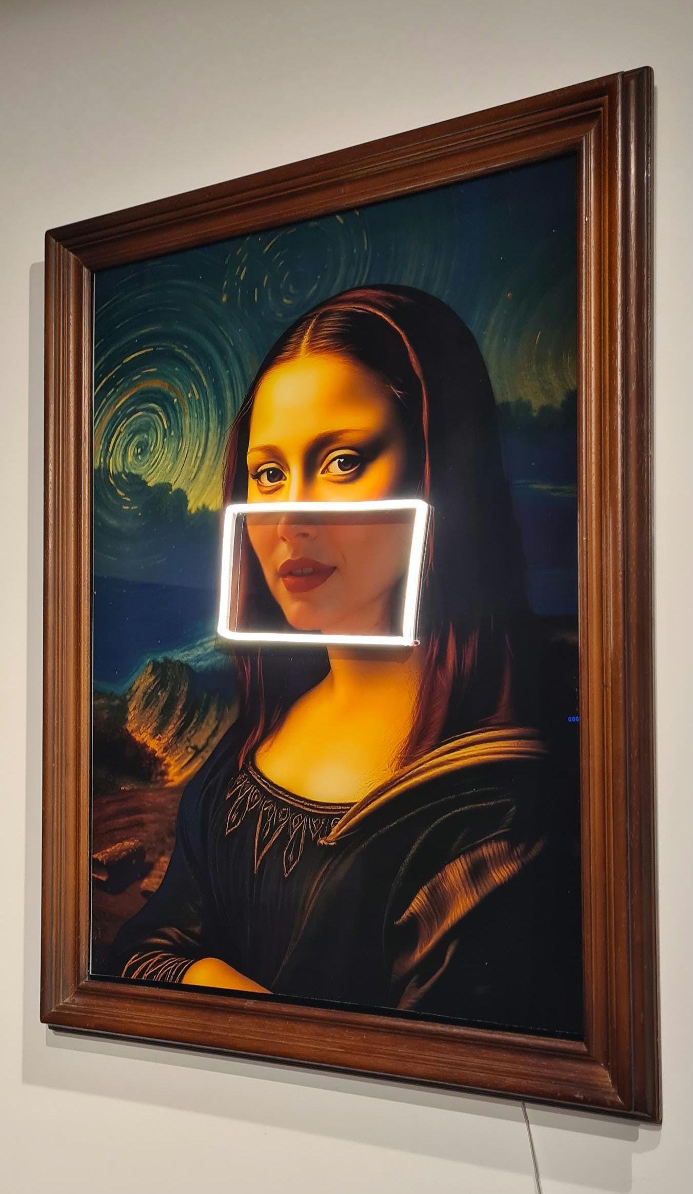 cadre "le sourire de  mona lisa"