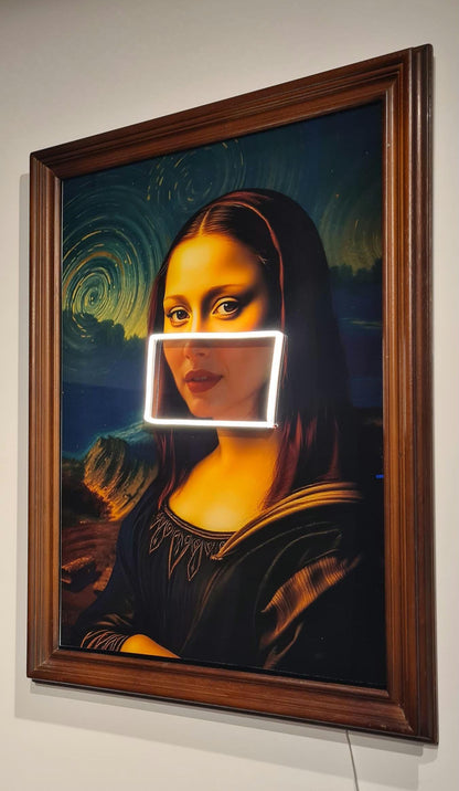 cadre "le sourire de  mona lisa"