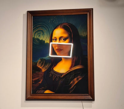 cadre "le sourire de  mona lisa"