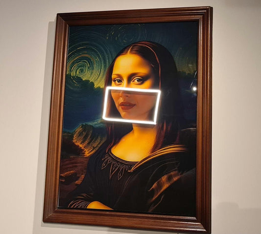 cadre "le sourire de  mona lisa"