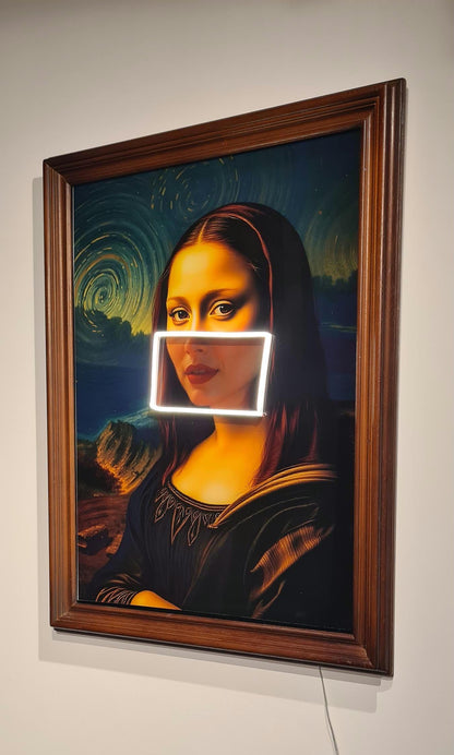 cadre "le sourire de  mona lisa"