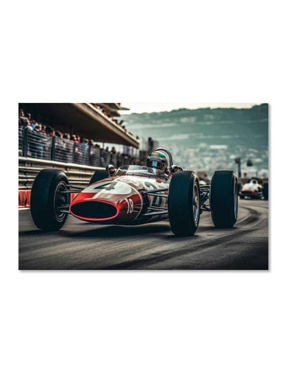 Impression sur Verre – Voiture de Course Vintage | Cadraven | Art Automobile Haute Définition