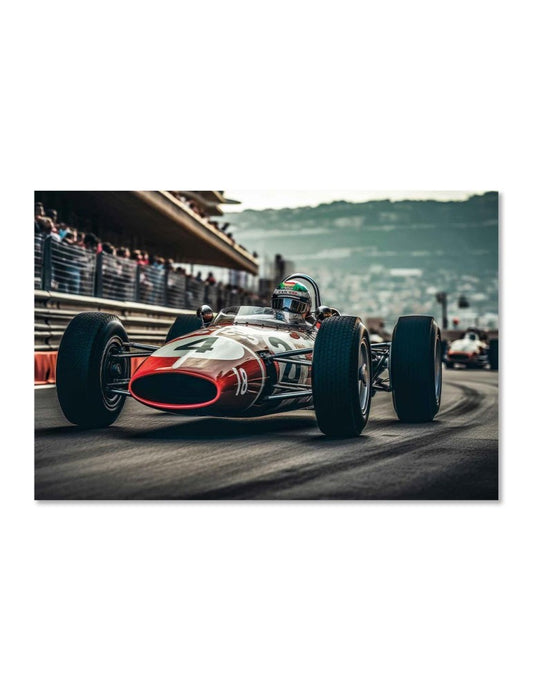 Impression sur Verre – Voiture de Course Vintage | Cadraven | Art Automobile Haute Définition