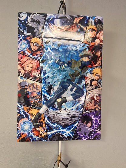 Cadre Naruto Kakashi Hatake 3D 20x30 cm – vue générale