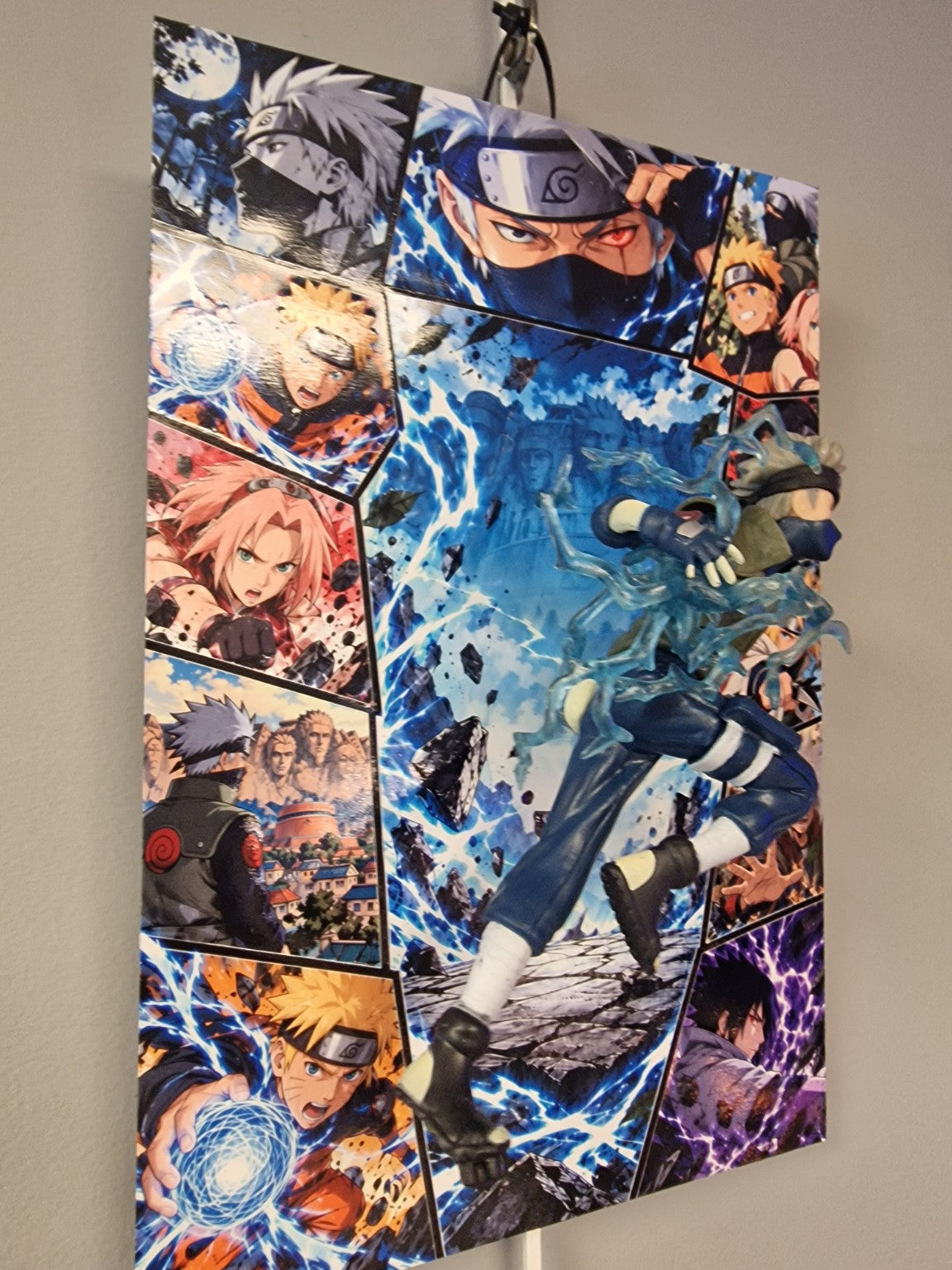 Cadre Naruto Kakashi Hatake 3D 20x30 cm – vue de côté