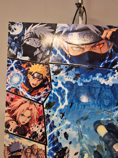 Cadre Naruto Kakashi Hatake 3D 20x30 cm – détail finition brillante