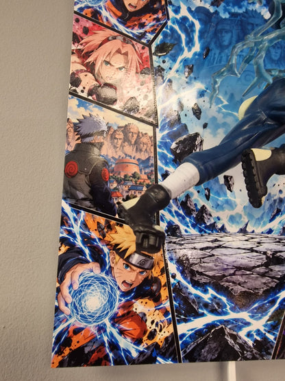 Cadre Naruto Kakashi Hatake 3D 20x30 cm – détail manga et figurine
