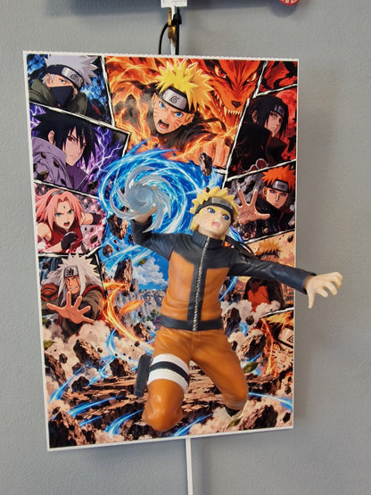 Tableau Naruto figurine Rasengan 20x30 cm - photo 2