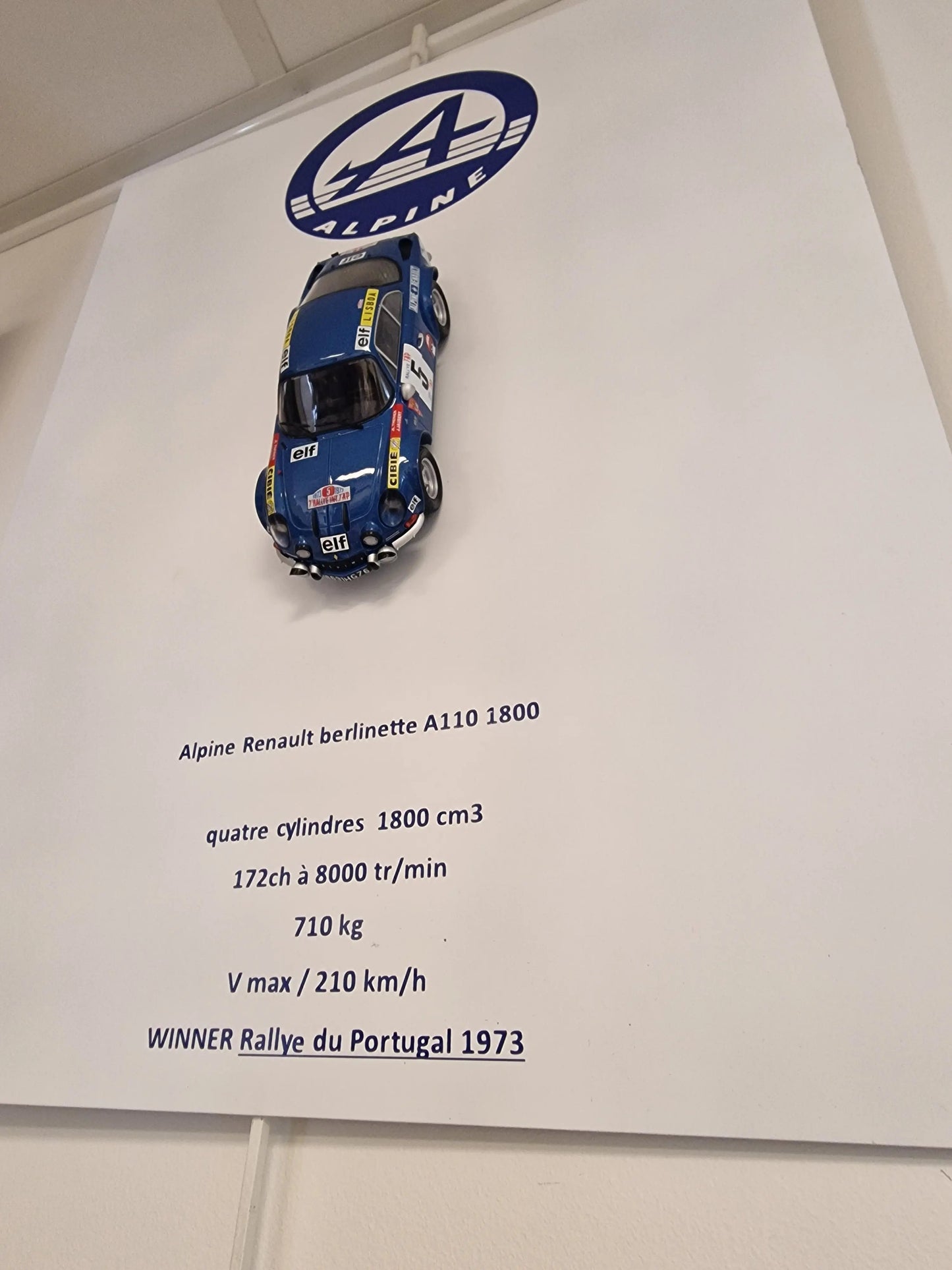 plaque metal murale ALPINE A110 Vintagedison