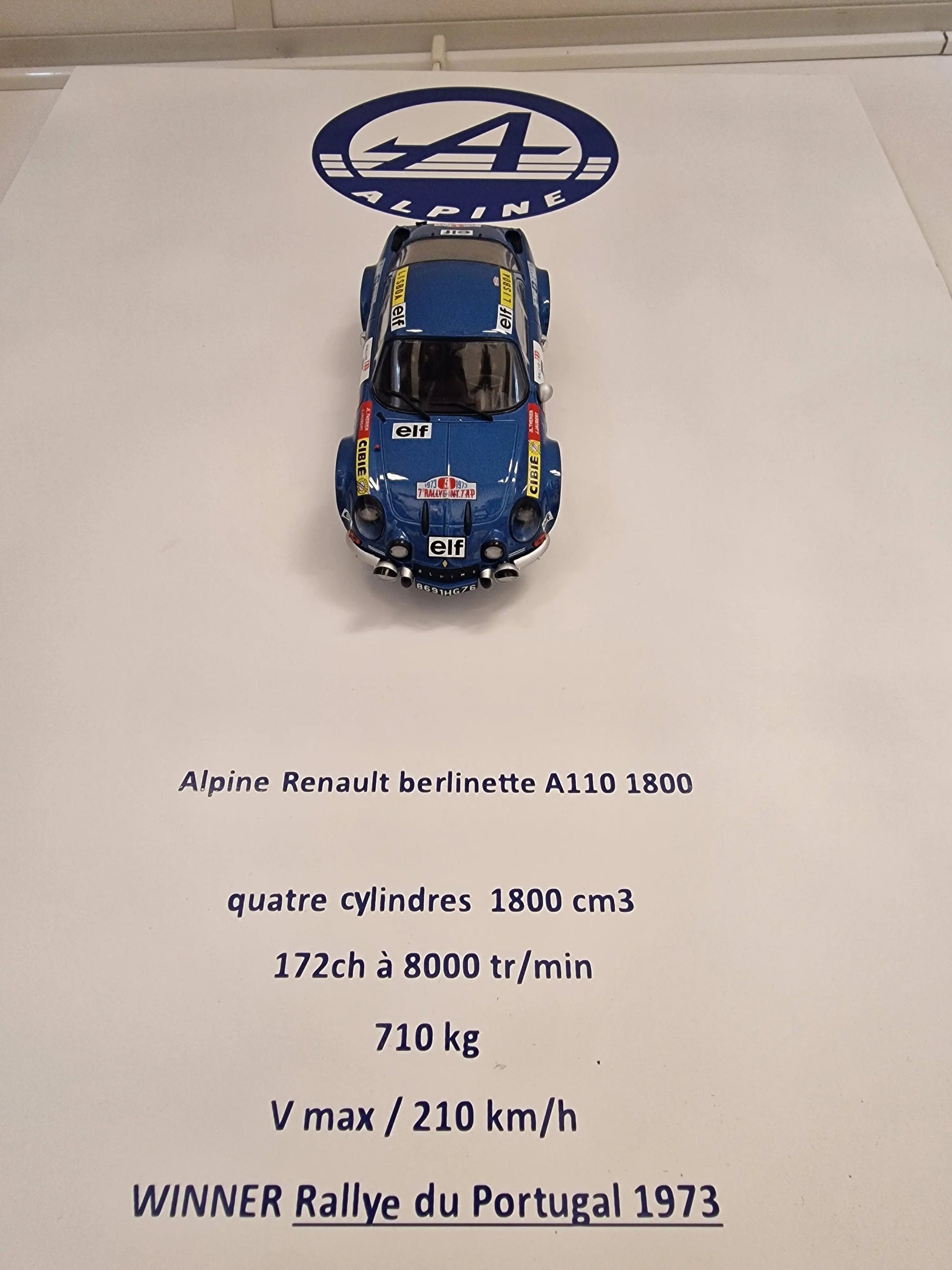 plaque metal murale ALPINE A110 Vintagedison