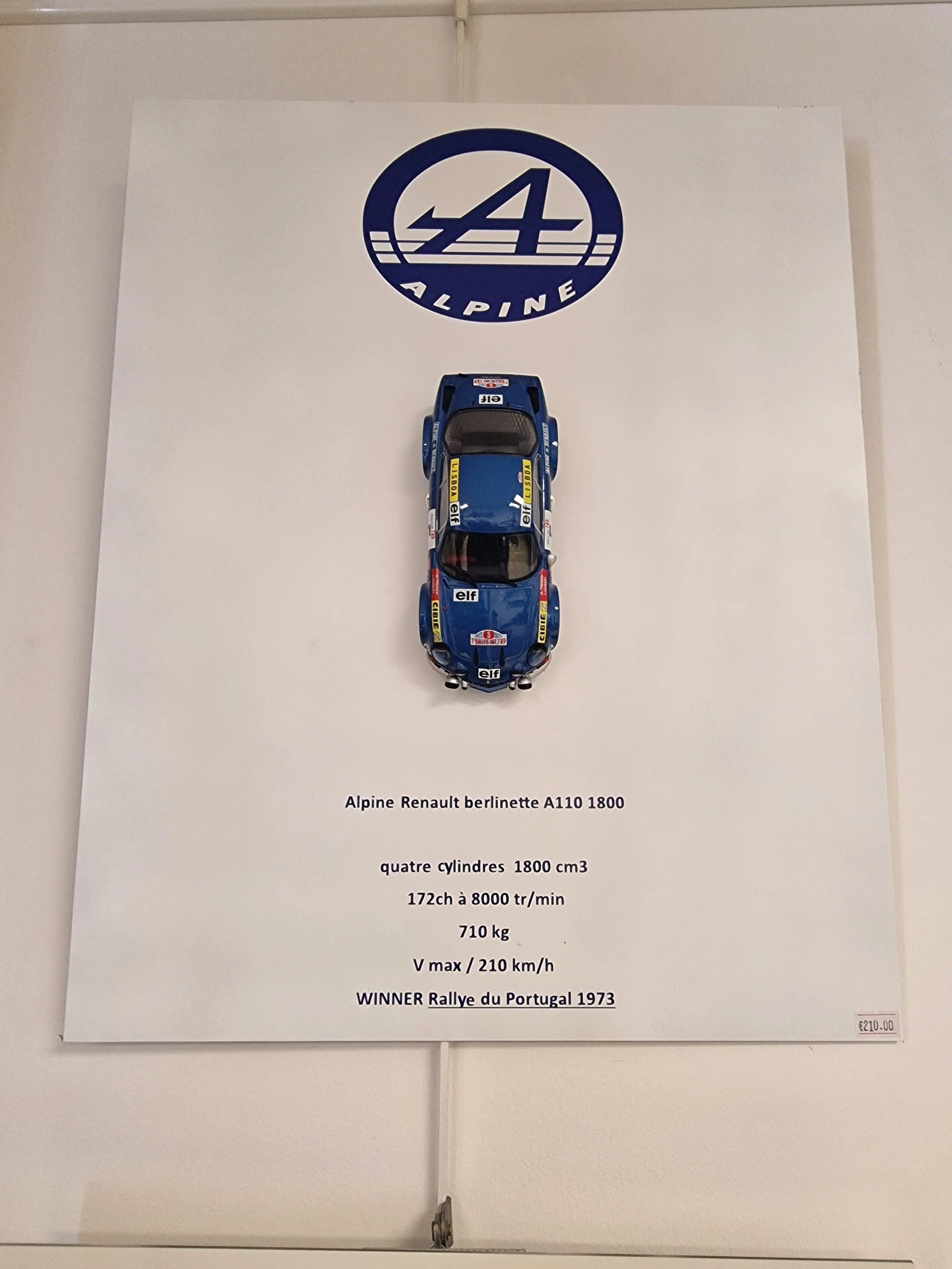 plaque metal murale ALPINE A110 Vintagedison