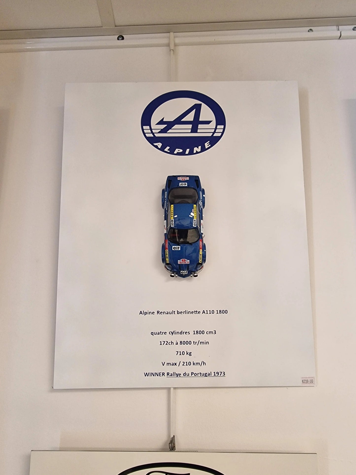 plaque metal murale ALPINE A110 Vintagedison