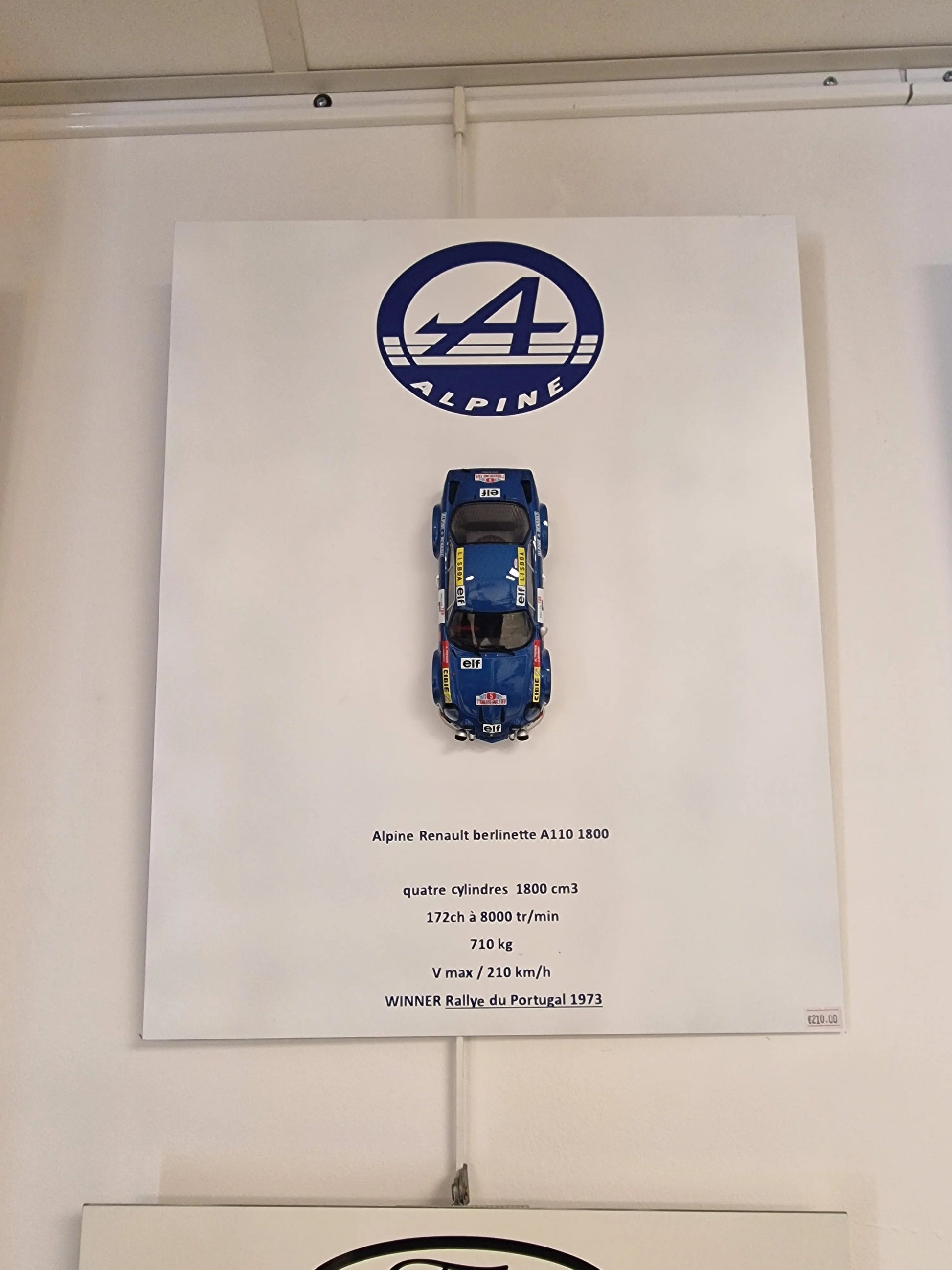 plaque metal murale ALPINE A110 Vintagedison