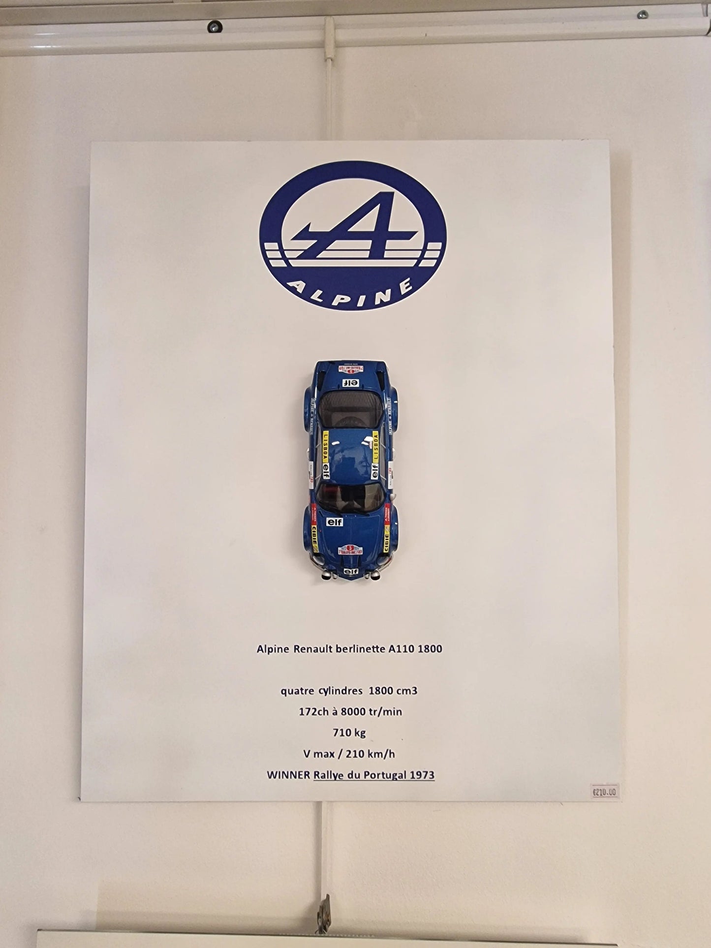 plaque metal murale ALPINE A110 Vintagedison