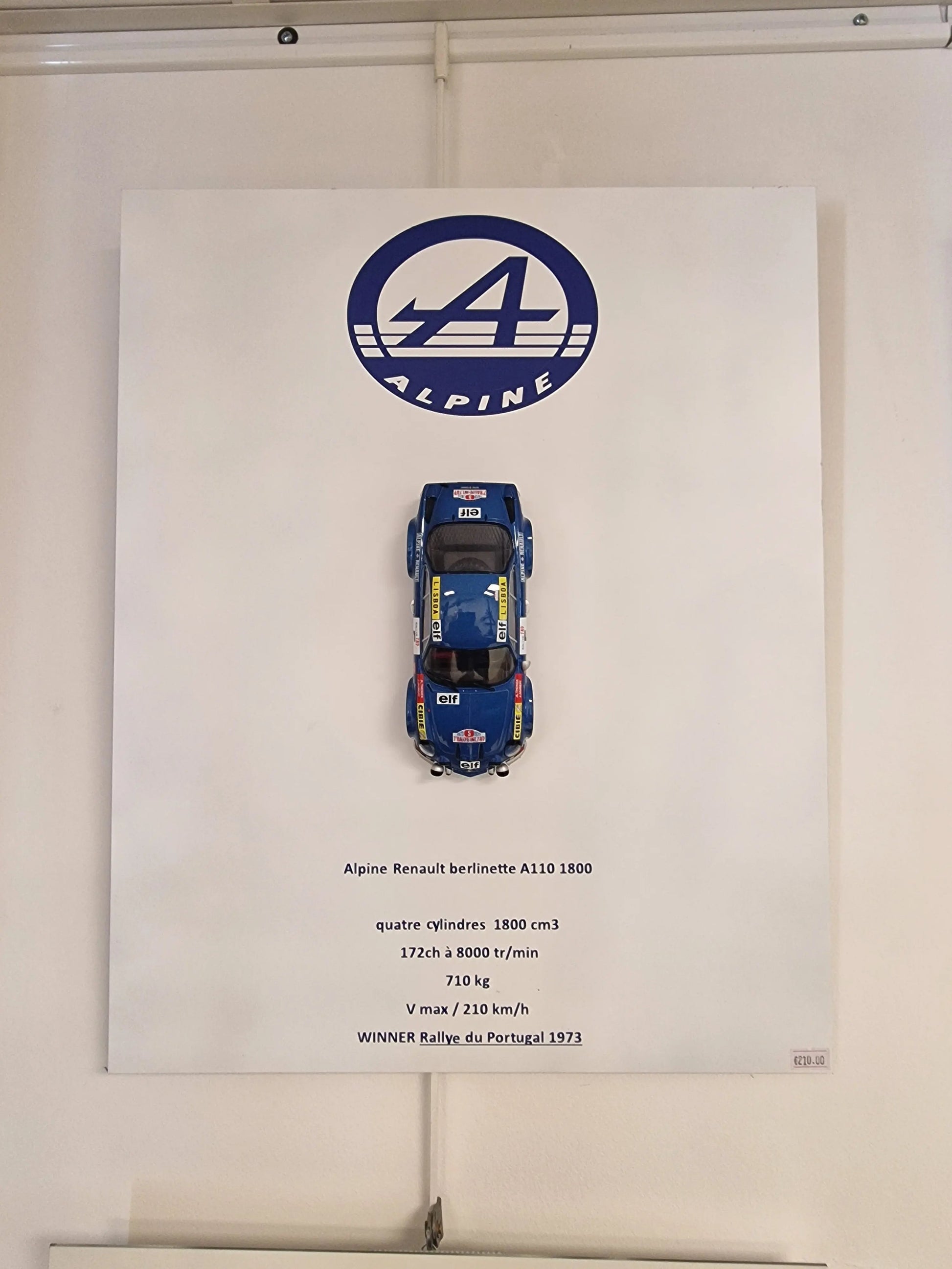 plaque metal murale ALPINE A110 Vintagedison