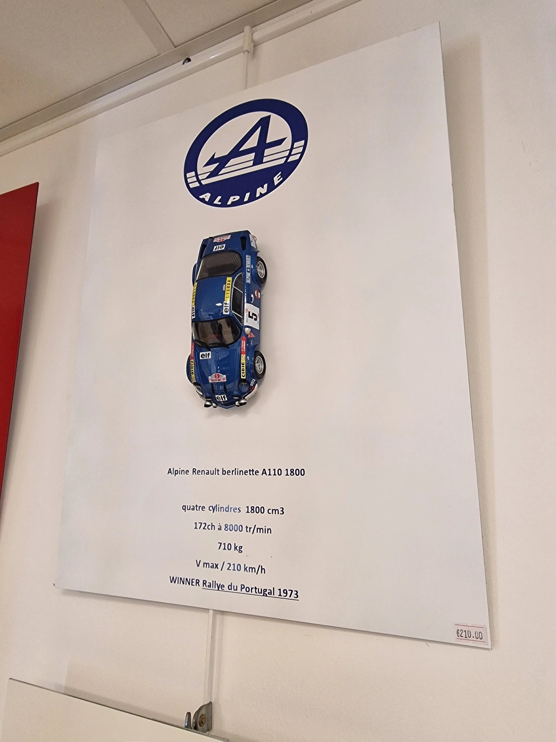 plaque metal murale ALPINE A110 Vintagedison