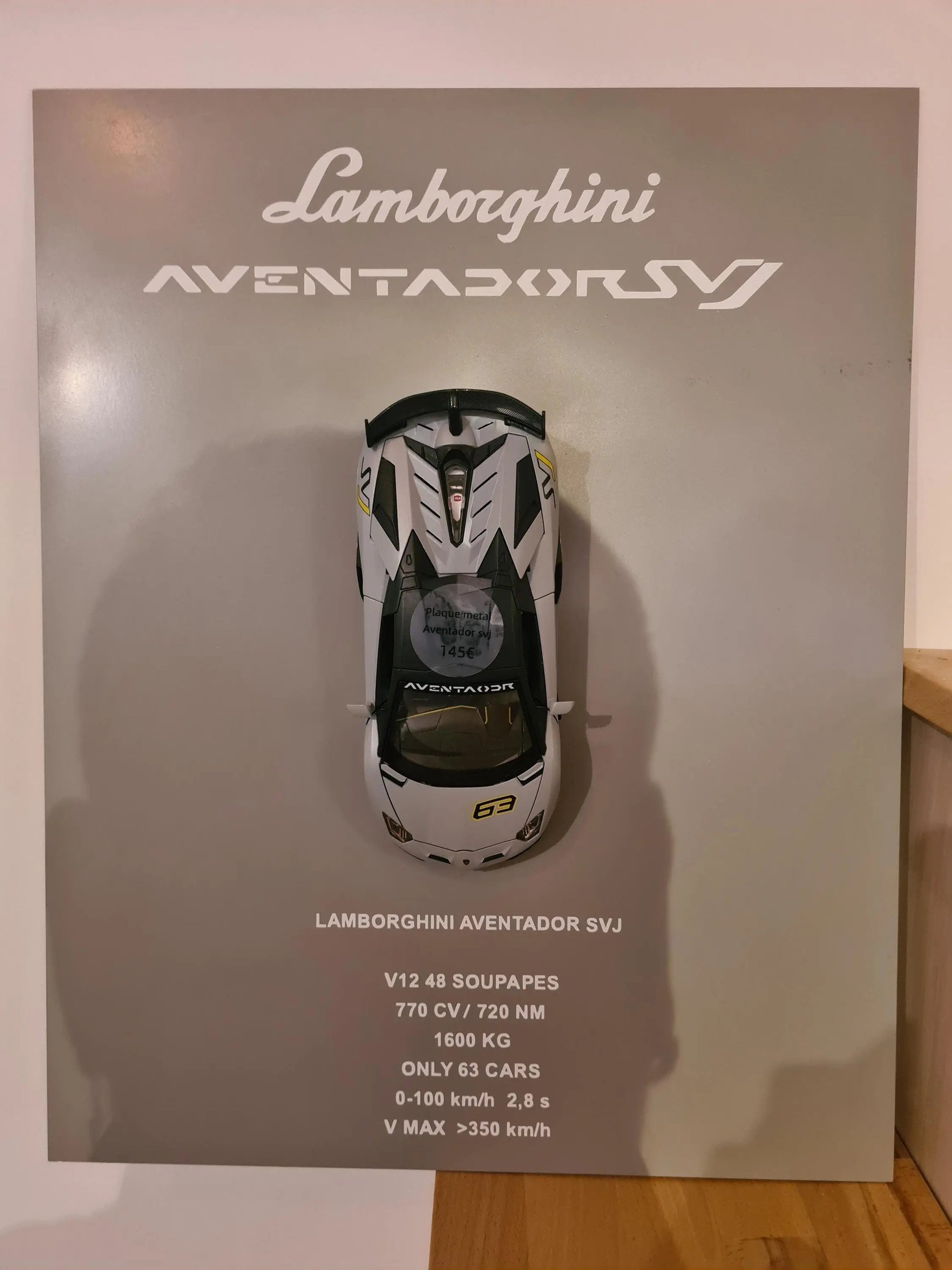 plaque metal murale Aventador svj Etsy