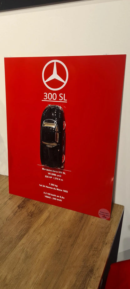 plaque metal murale Mercedes 300 sl Etsy