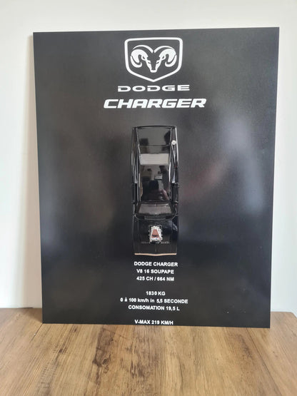 plaque metal murale dodge charger Etsy