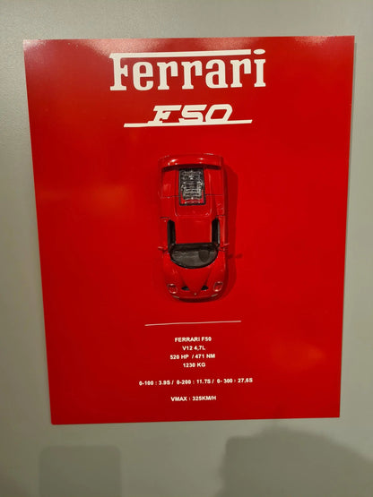 plaque metal murale ferrari F50 Etsy
