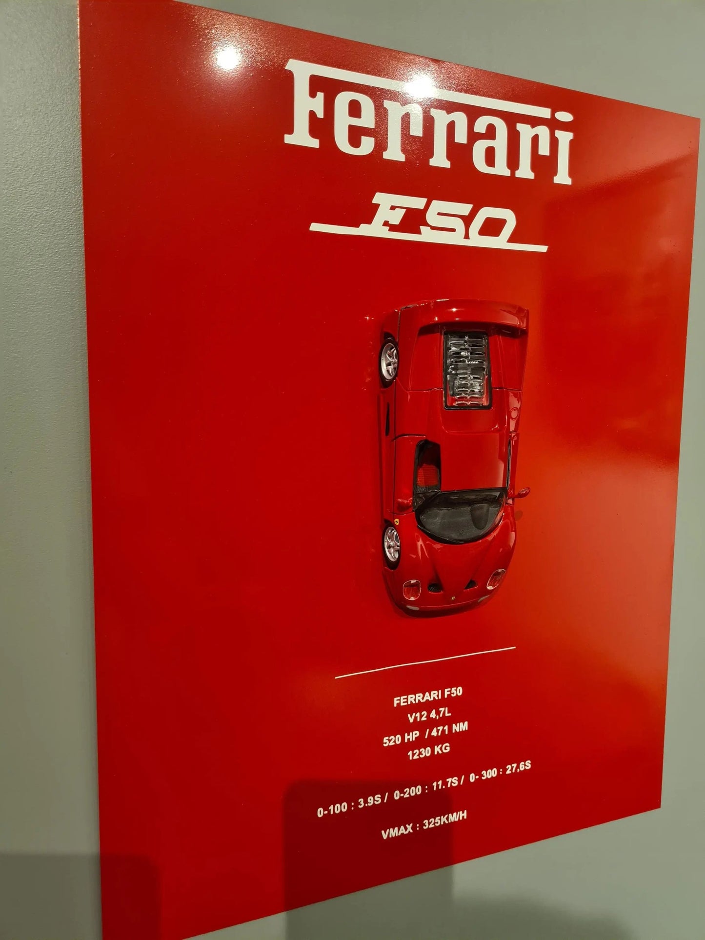 plaque metal murale ferrari F50 Etsy