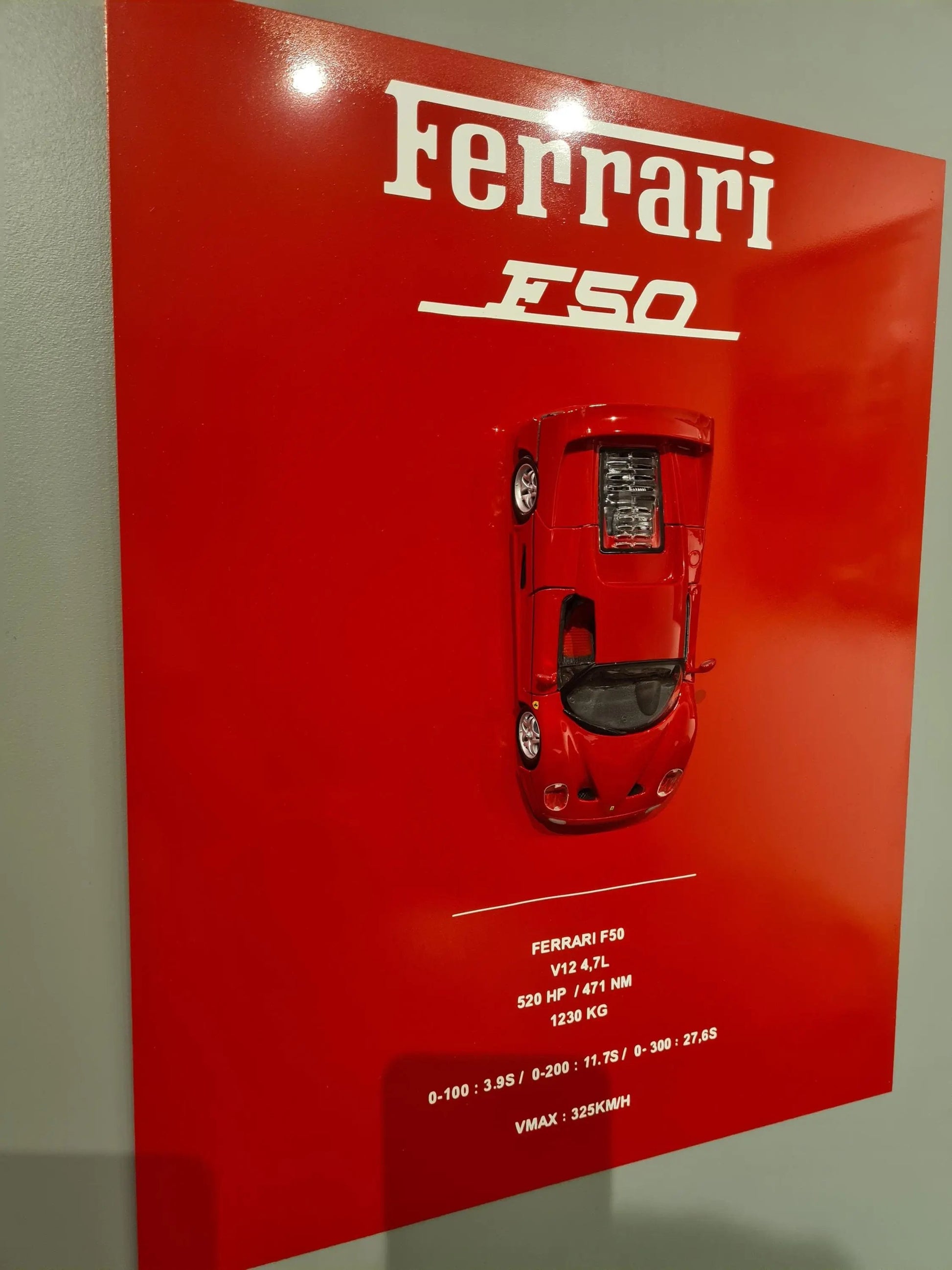 plaque metal murale ferrari F50 Etsy